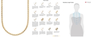 Italian Gold 14k Gold Diamond-Cut Popcorn Necklace (1-5/8mm)